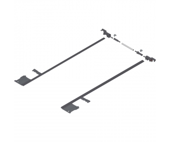MOVENTO Stabilizacja boczna, dł. 750 mm, KB 1400 mm, pełen wysuw, do przycięcia, R7037 ciemnoszara