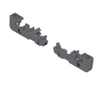 POSISTOP i regulacja głębokości do sprzęgła MOVENTO, prawy+lewy, R7037 ciemnoszara