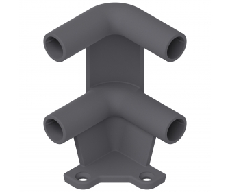 Narożnik szuflady tackowej szuflady tackowej, R7037 ciemnoszara