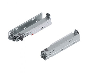 MOVENTO z TIP-ON, pełny wysuw do szuflady drewnianej, 40 kg, dł. 270 mm, wymaga sprzęgła, lewa/prawa, cynkowana