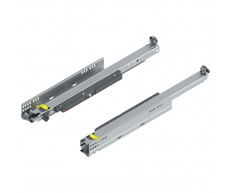 MOVENTO z TIP-ON, pełny wysuw do szuflady drewnianej, 40 kg, dł. 500 mm, wymaga sprzęgła, lewa/prawa, cynkowana