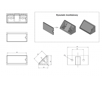 Podpórka Komandorek Podwójny RUSTICAL