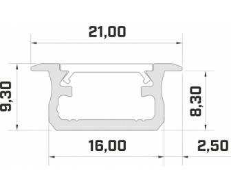 Profil LUMINES Typ  B biały lakierowany 2,02 m