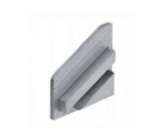 LED ZAŚLEPKA PROFIL KĄTOWY SZARA LEWA TRILINE MINI 