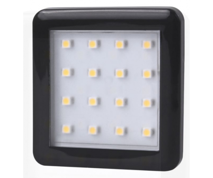 Oczko led kwadrat SQUARE2 czarny neutral