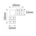 Złączka kątowa do taśm LED 8 mm