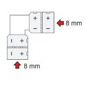 Złączka kątowa do taśm LED 8 mm