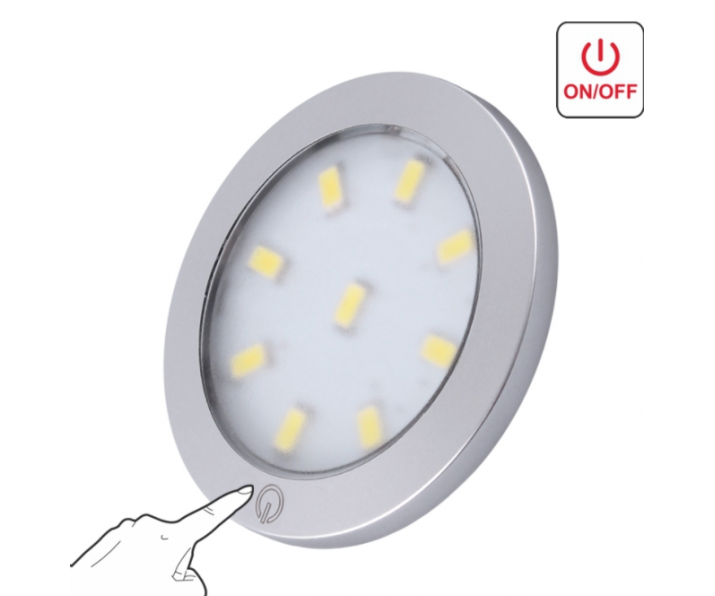 ORBIT XL MASTER oprawa LED, max 3,0W ORBIT XL MASTER oprawa LED, max 3,0W 12VDC 9pkt, NEUTRALNA okrągła, ramka alu z 2m przew. 