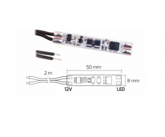 Wyłącznik płytka do profili LED z przewodem 2m xc-60