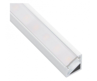 PROFIL TRILINE MINI 2M, KĄTOWY BIAŁY MLECZNY z wcisniętą osłonką