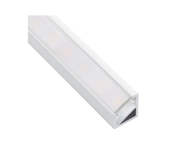 PROFIL TRILINE MINI 2M, KĄTOWY BIAŁY MLECZNY z wcisniętą osłonką