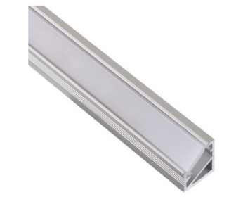 PROFIL TRILINE MINI 2M, KĄTOWY ALUMINIUM MLECZNY z wcisniętą osłonką