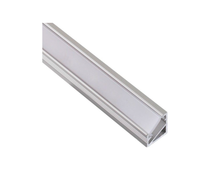 PROFIL TRILINE MINI 2M, KĄTOWY ALUMINIUM MLECZNY z wcisniętą osłonką