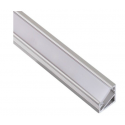 PROFIL TRILINE MINI 2M, KĄTOWY ALUMINIUM MLECZNY z wcisniętą osłonką