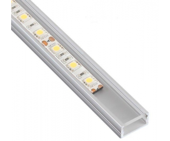 PROFIL-LINE MINI 2M, nakładany aluminium, transparent klosz wciskany