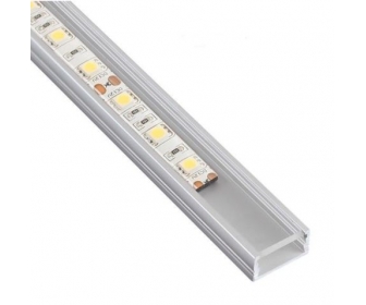 PROFIL LINE MINI 3M, NAKŁADANY ALUMINIUM TRANSPARENT KLOSZ WCISKANY