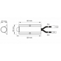 Wyłącznik PIR do szaf model S03, szary 12vdc 24w