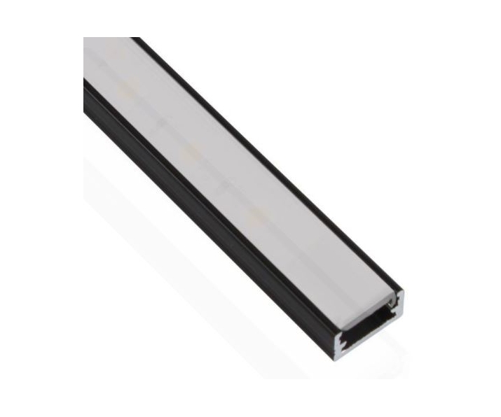 PROFIL-LINE MINI 2M, NAKŁADANY CZARNY, KLOSZ MLECZNY