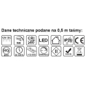 Taśma LED 600 PREMIUM 60W BIAŁE ZIMNA (bez żelu)
