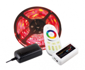 Zestaw RGB 5m sterownik RF z pilotem zasilacz 38W