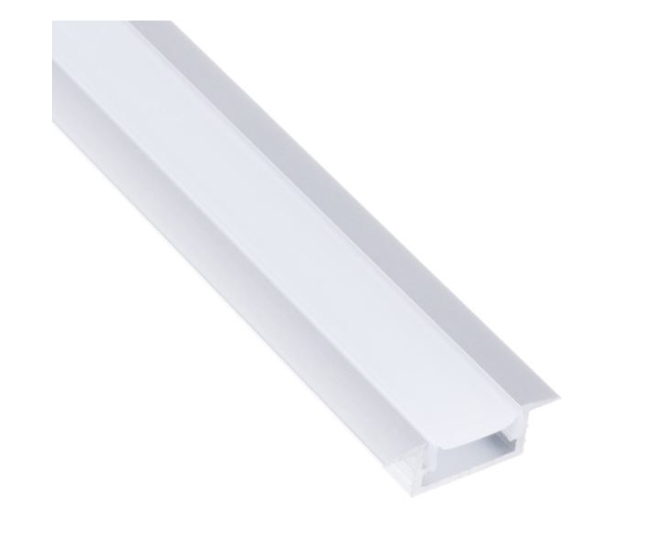 PROFIL INLINE MINI XL LED 3M, WPUSZCZANY ALUMINIUM MLECZNA OSŁONKA WCISKANA