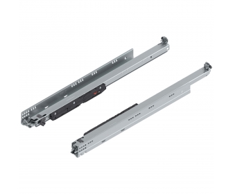 MOVENTO z BLUMOTION S, pełny wysuw do szuflady drewnianej, 60 kg, dł. 650 mm, wymaga sprzęgła, lewa/prawa, cynkowana