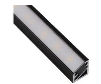 PROFIL TRILINE MINI 2M, KĄTOWY CZARNY MLECZNY z wcisniętą osłonką