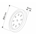 OPRAWA LED ORBIT XL barwa ciepła 3W CZARNY ,