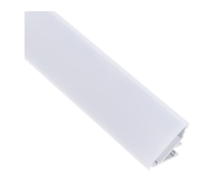 PROFIL CORNER 2M, KĄTOWY ALUMINIUM MLECZNY  z wciśniętą osłonką