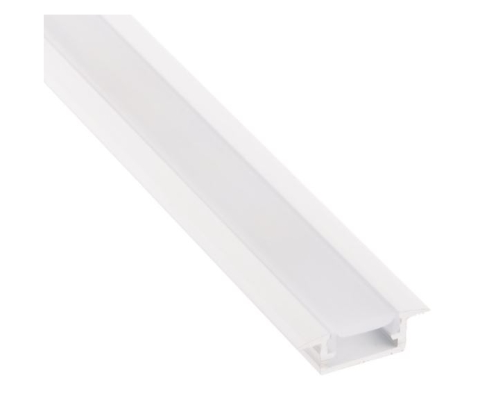 PROFIL INLINE MINI XL LED 3M, BIAŁY WPUSZCZANY  MLECZNY OSŁONKA WCISKANA