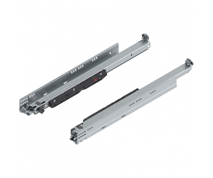 MOVENTO z BLUMOTION S pełny wysuw do szuflady drewnianej, 70 kg, dł. 550 mm, wymaga sprzęgła, lewa/prawa, cynkowana