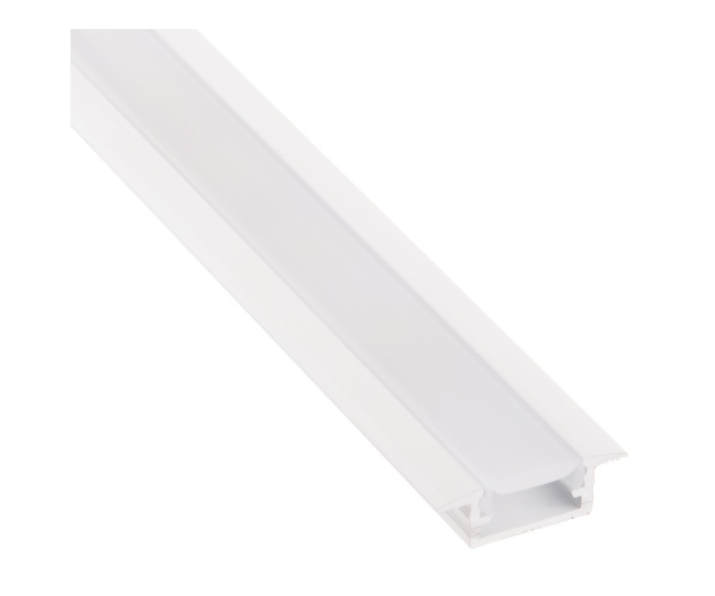 PROFIL INLINE MINI XL LED 2M, wpuszczany biały , klosz mleczny