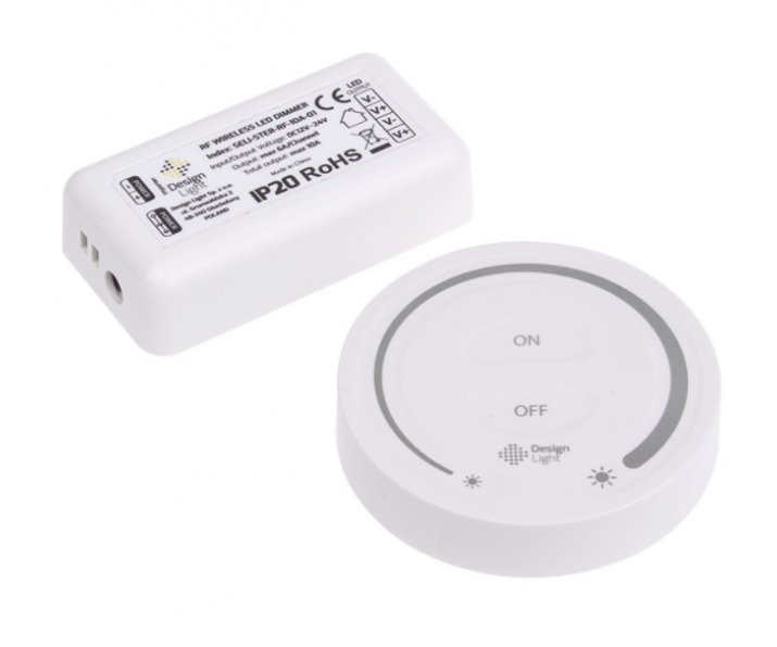 ZESTAW SELI - sterownik led mono rf z pilotem biały