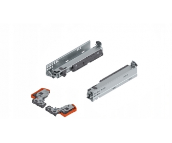 MOVENTO z Blumotion S pełny wysuw do szuflady drewnianej, 40 kg, dł. 270 mm, wymaga sprzęgła, lewa/prawa, cynkowana + sprzęgła