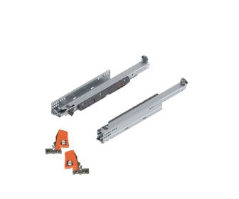 MOVENTO z Blumotion S pełny wysuw do szuflady drewnianej, 40 kg, dł. 450 mm, wymaga sprzęgła, lewa/prawa, cynkowana + sprzęgła