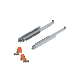 MOVENTO z Blumotion S pełny wysuw do szuflady drewnianej, 40 kg, dł. 600 mm, wymaga sprzęgła, lewa/prawa, cynkowana + sprzęgła