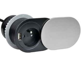 SLIDE BOX, 1x gniazdo z bolcem 1xUSB