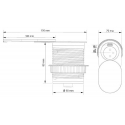 SLIDE BOX, 1x gniazdo z bolcem 1xUSB