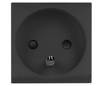wyc,NOEN FR, gniazdo modułowe 45x45mm 1x2P+Z, typ E french, 16A 250V, czarne