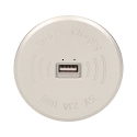 wyc.Bezprzewodowa ładowarka indukcyjna z dodatkowym portem USB, srebrna