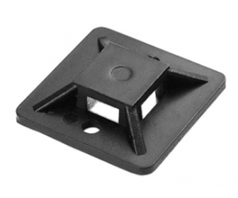 wyc.Uchwyt na opaskę kablową, 30x30mm, czarny, 50szt