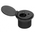 wyc.Przedłużacz biurkowy/ gniazdo meblowe Ø8cm wpuszczane w blat z ładowarką indukcyjną, ładowarką USB, przelotką kablową i prz