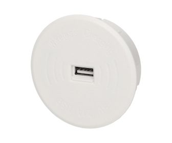 wyc.Bezprzewodowa ładowarka indukcyjna z dodatkowym portem USB, biała