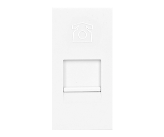 wyc.NOEN RJ11, gniazdo modułowe 22,5x45mm telefoniczne RJ11, białe