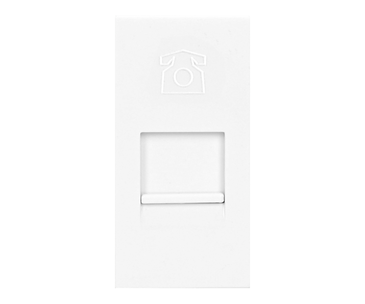 wyc.NOEN RJ11, gniazdo modułowe 22,5x45mm telefoniczne RJ11, białe