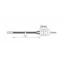 Mikrokonektor NOWY TYP do tasmy led 8mm, 2m przewód 2x0,22mm2, mini amp