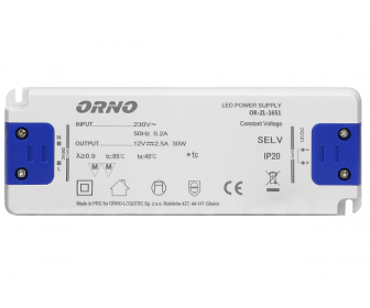 wyc.Zasilacz płaski do LED 12VDC 30W, IP20