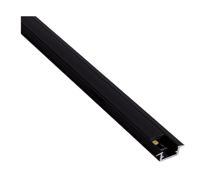 PROFIL INLINE MINI XL LED 2M, CZARNY WPUSZCZANY CZARNA