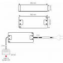 Zasilacz LED 12W STANDARD PLUS, 12VDC prz. wej 2m biały z wył PC1, prz wyj. 2m z 6 pkt mini amp