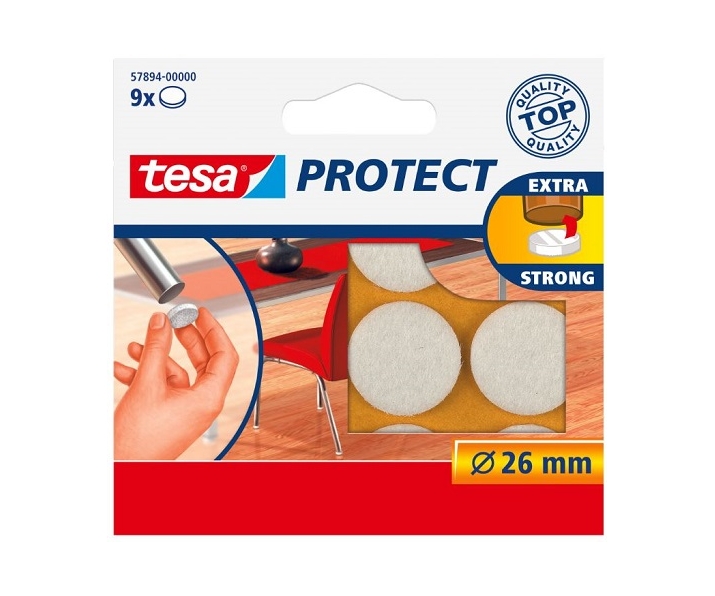 Podkładki filcowe 26mm, białe